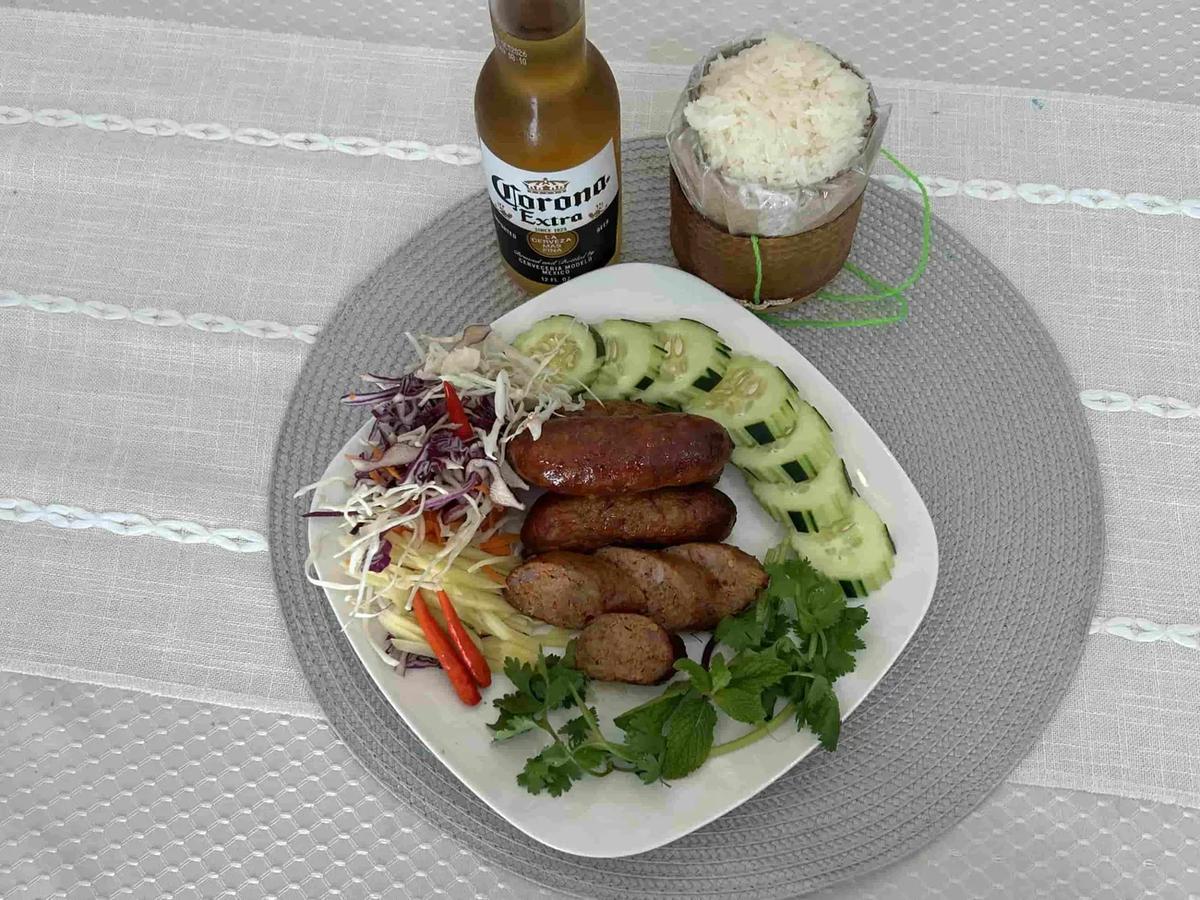 Grilled sausages